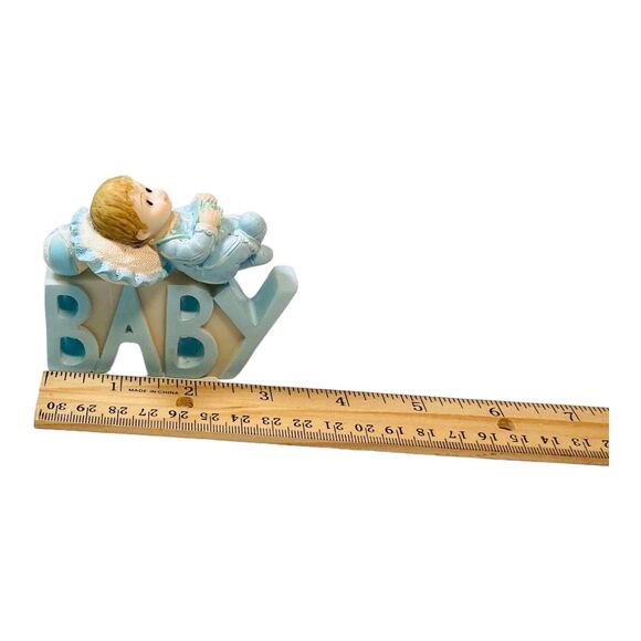 Baby Boy Three Resin Figurines Cake Toppers Baby Decor - Picture 11 of 14